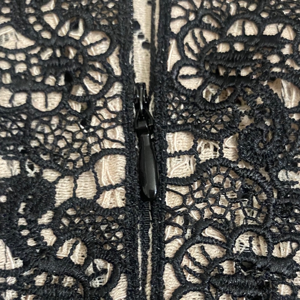 NWT Zara Lace Peplum Blouse in Cream and Black - Picture 11 of 11